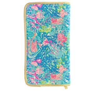 Lilly Pulitzer Fished My Wish B-Fold Travel Organizer Clutch Bag